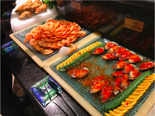 Shrimp and Mussels at Vienna International Seafood and Teppanyaki Buffet Restaurant
